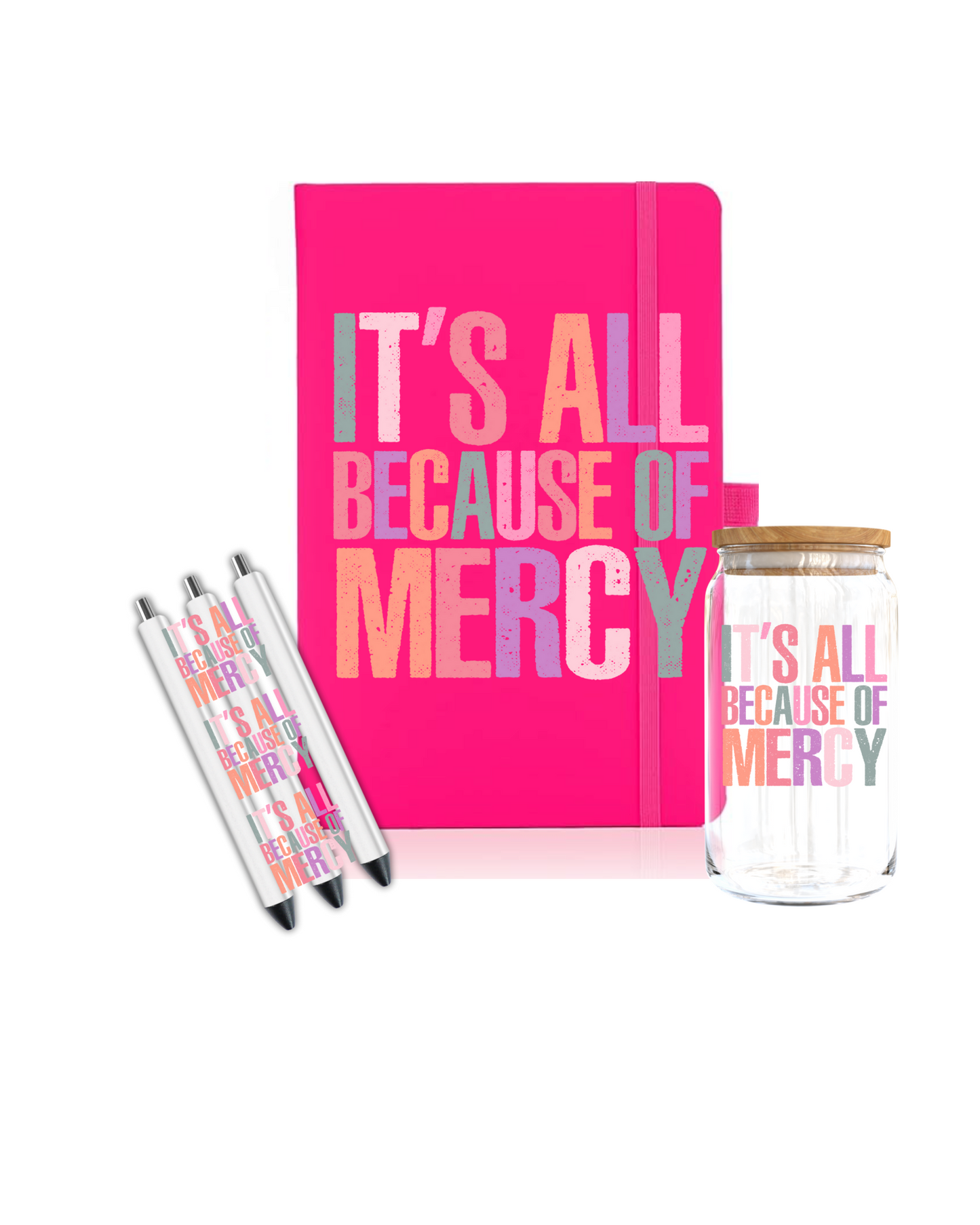 It's all because of mercy- Journal UV DTF