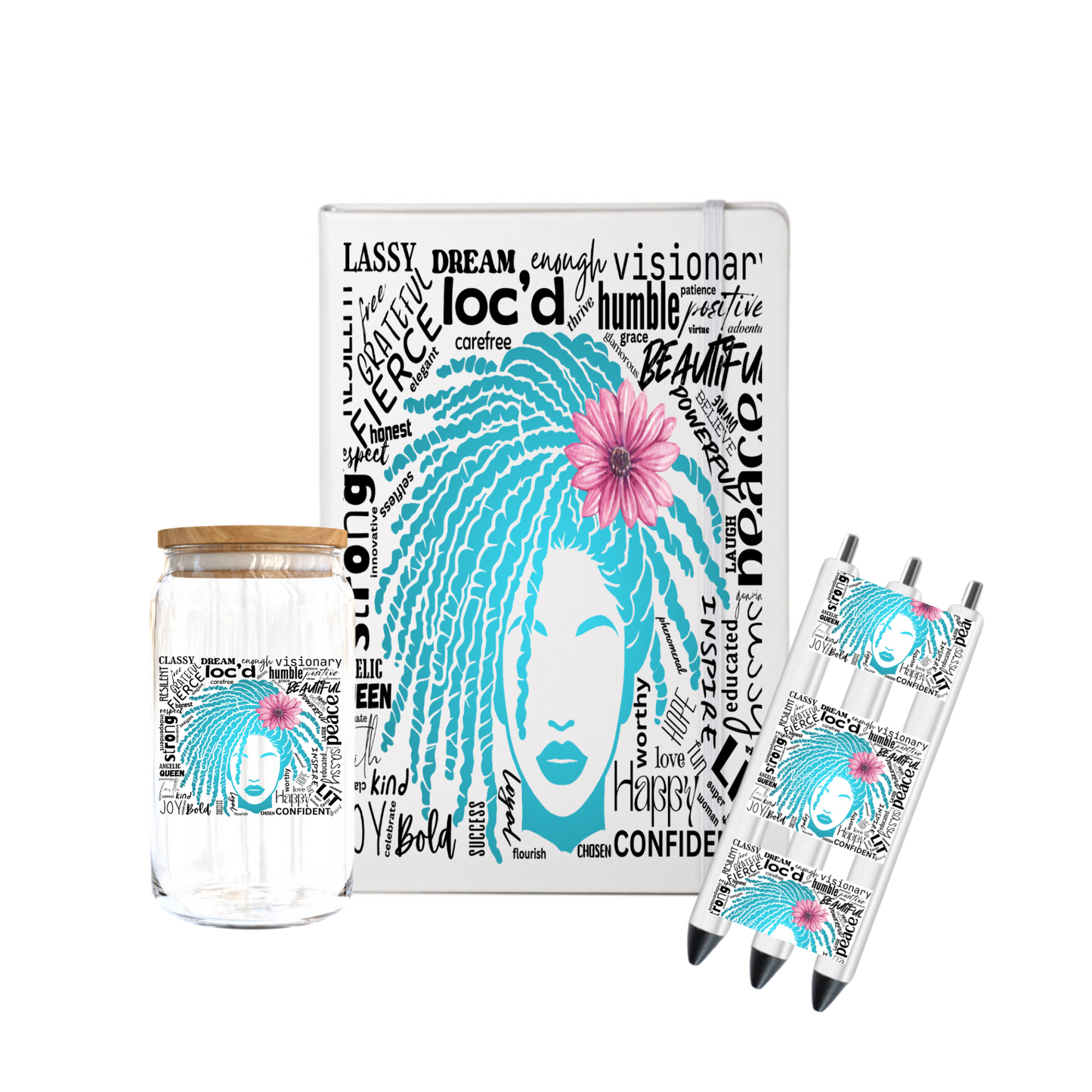 Locs (Blue & Black )-UV DTF