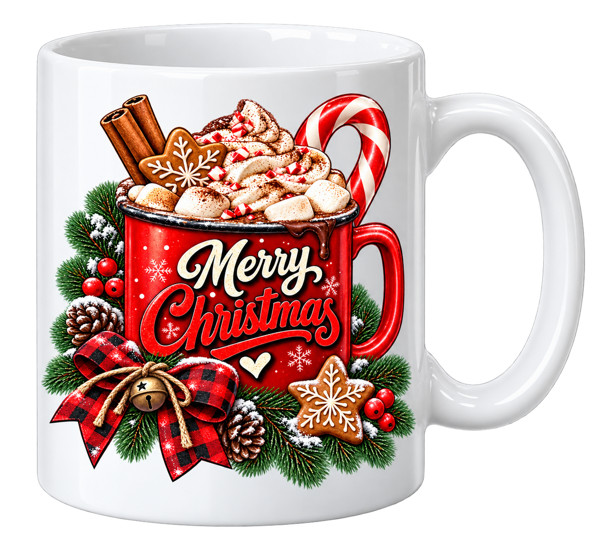 Merry Christmas mug - 4x4 UVDTF Cups