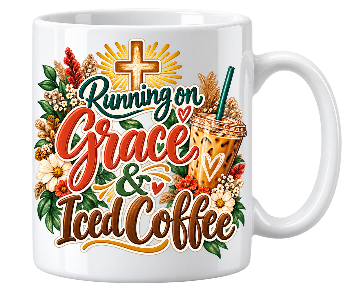Running on Grace & Iced Coffee-4x4 UV DTF for Cup