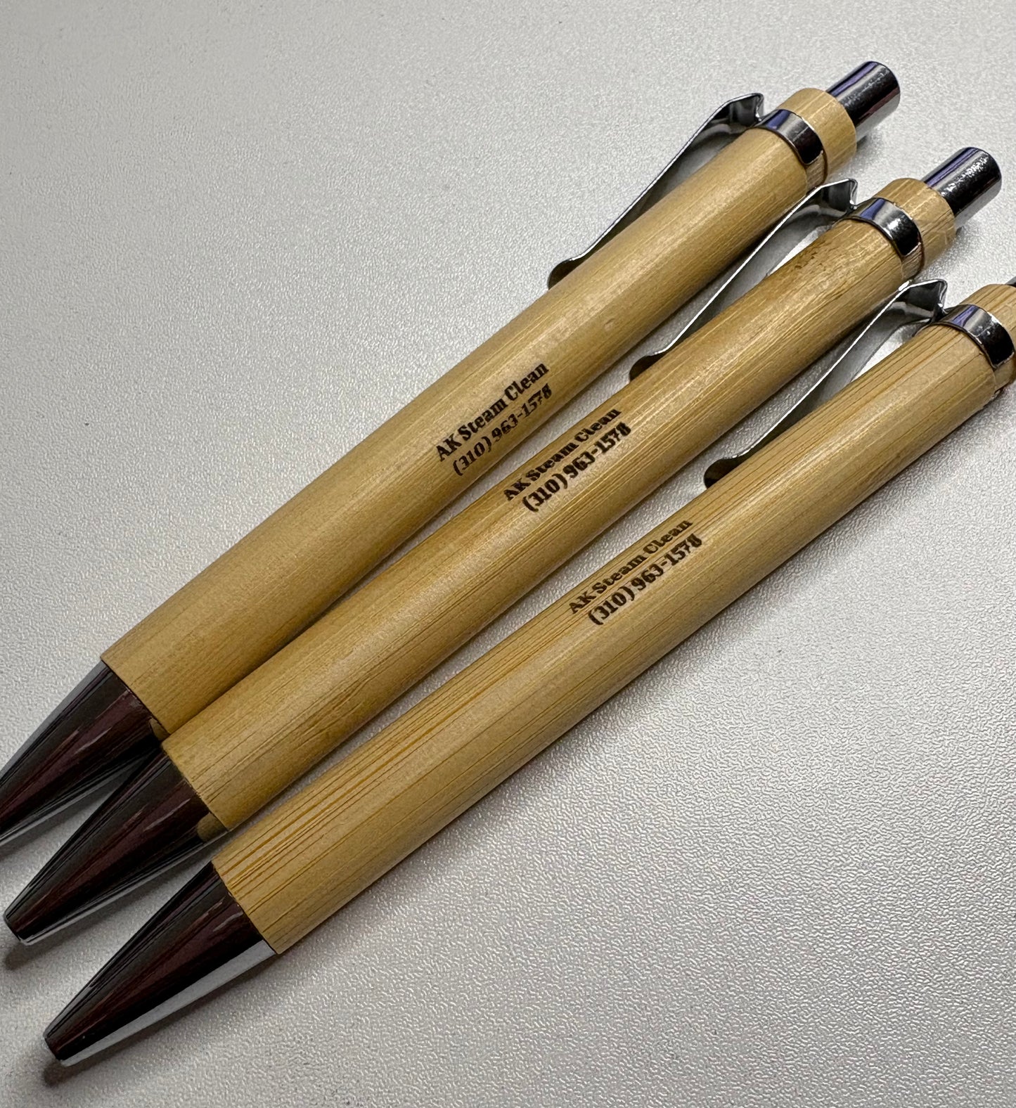 Personalized Engraved Bamboo Pens – Eco-Friendly Wedding Favors, Corporate Event Gifts, Business Giveaways, Promotional Pens (Black Ink)