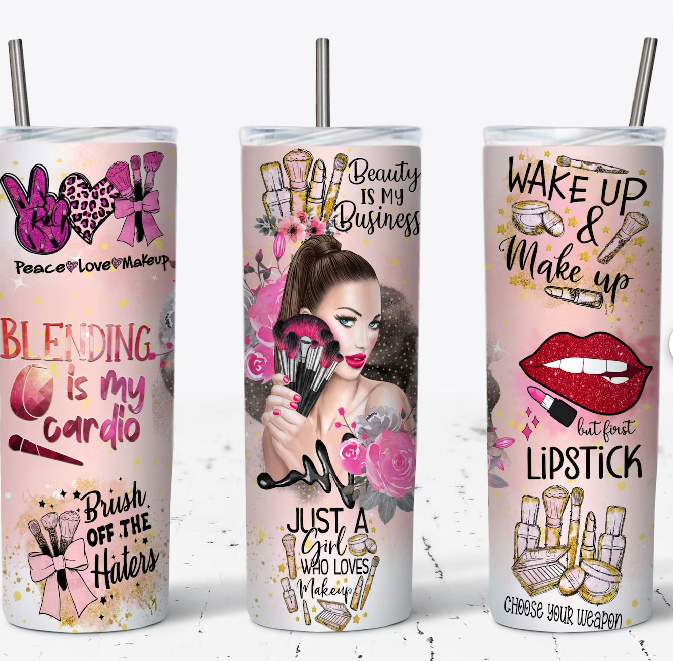 Makeup Inspiration -20oz Skinny Tumbler