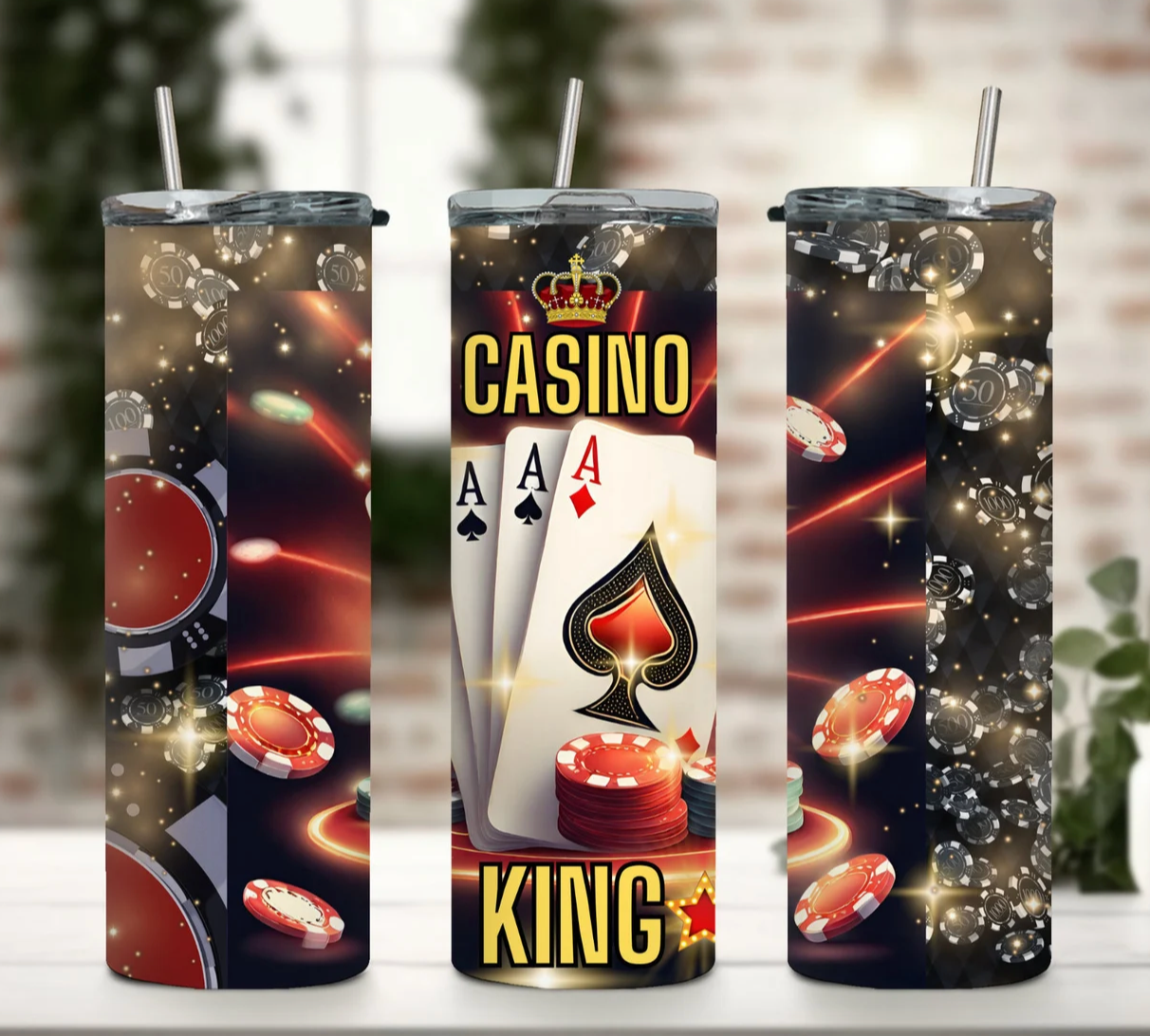 Casino King Tumbler Wrap Tumbler-20oz Skinny Tumbler