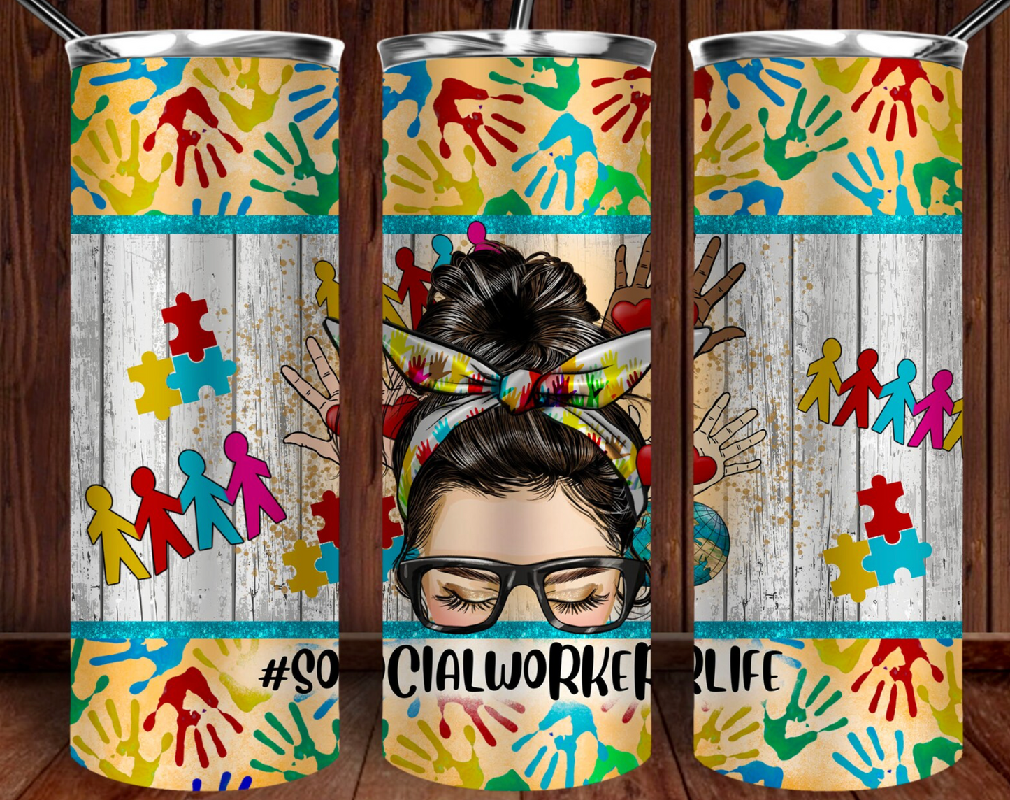 Social worker 20oz Skinny Tumbler