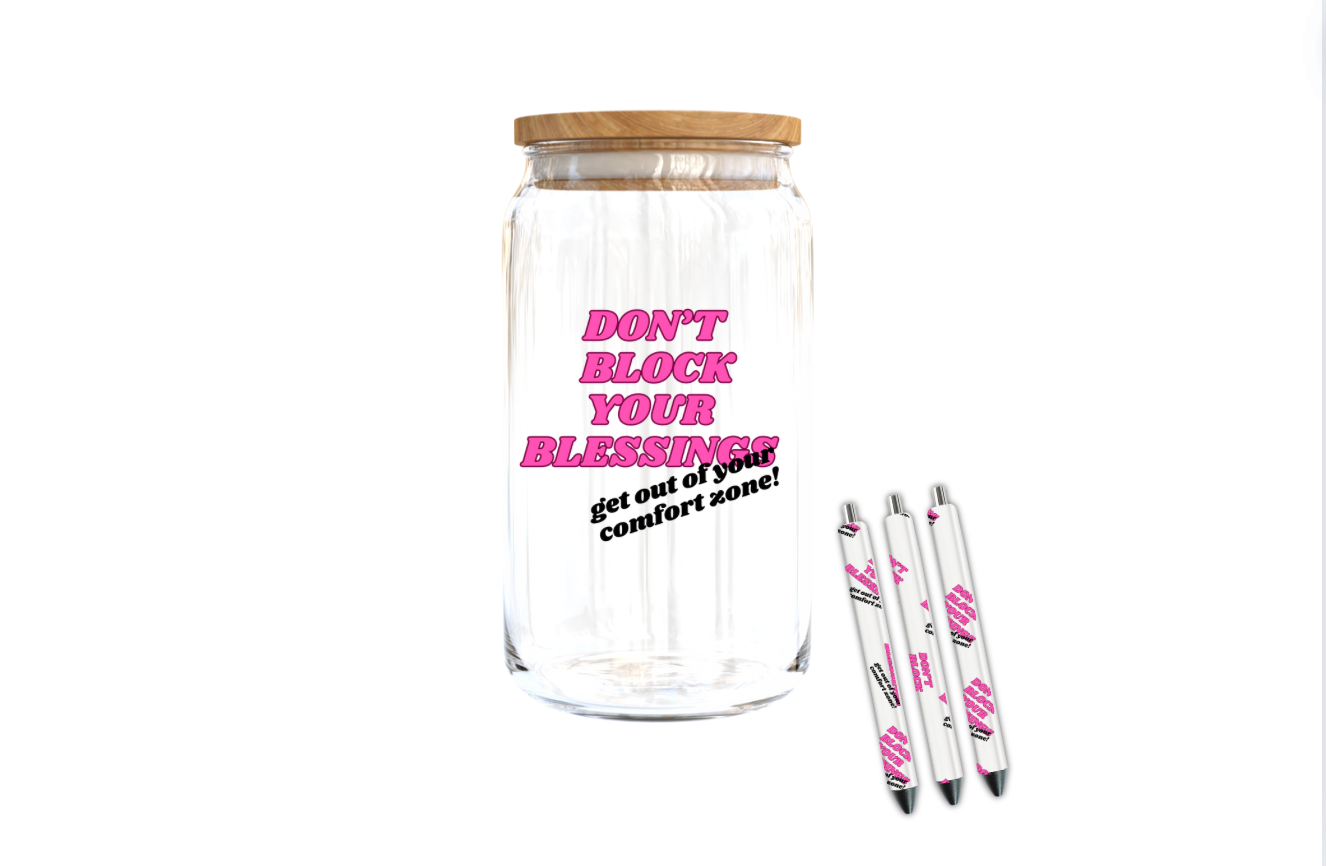 Don't Block your blessings| Journal UV DTF DECAL