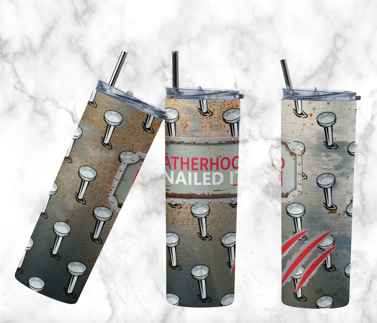 Fatherhood nailed it -20oz Skinny Tumbler