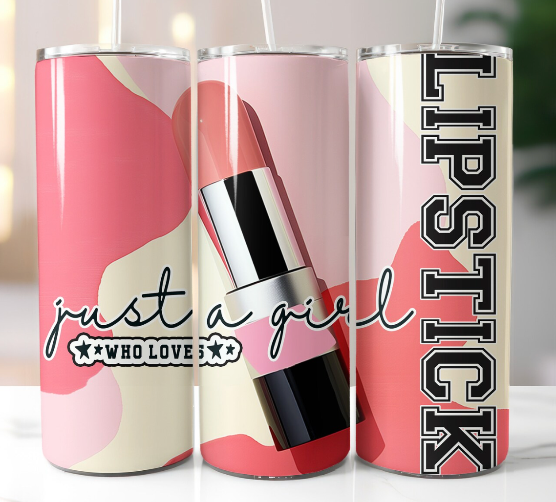Makeup lipstick -20oz Skinny Tumbler