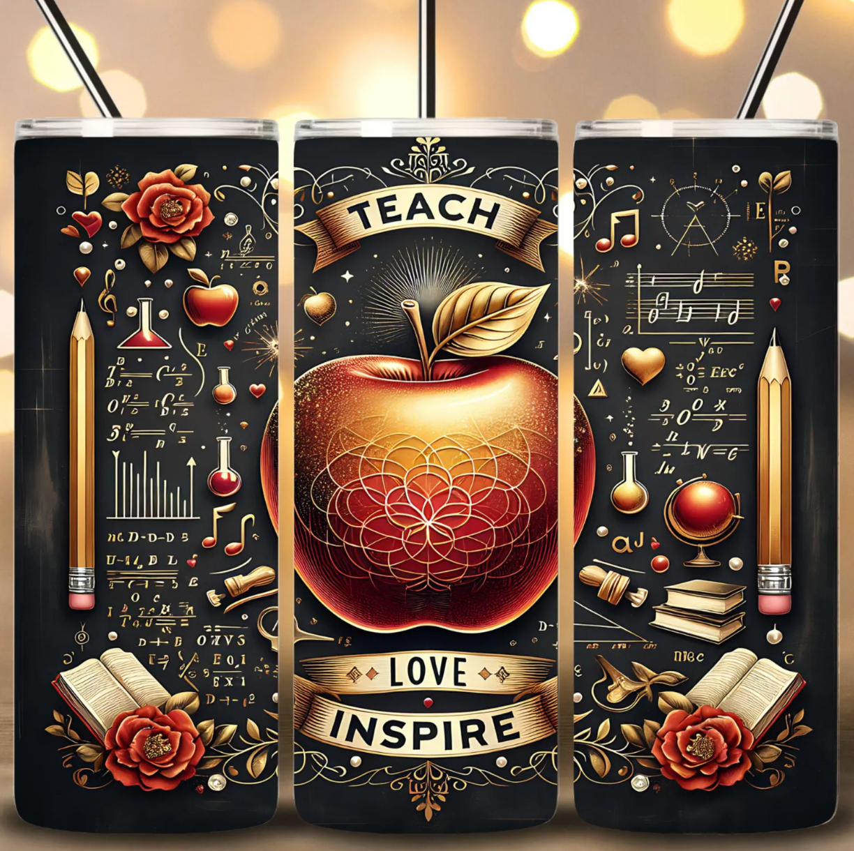 Teach Love Inspire -20oz Skinny Tumbler