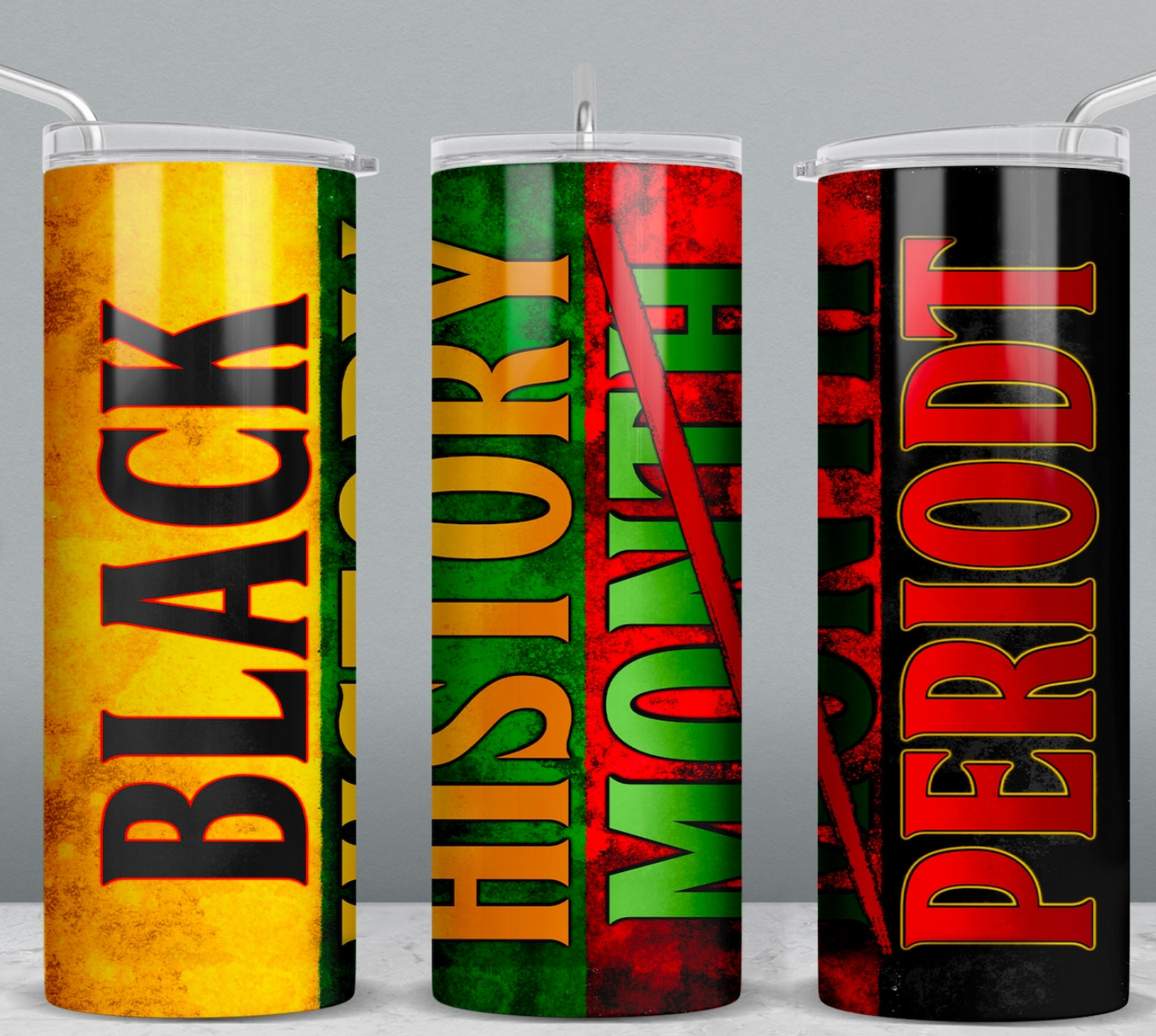 Black History Month periodt -20oz Skinny Tumbler ( balck history theme)