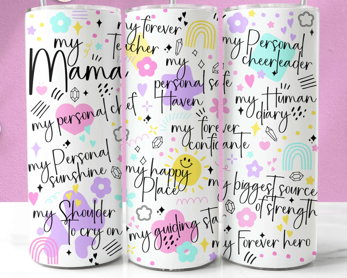 Moms Doodle-20oz Skinny Tumbler