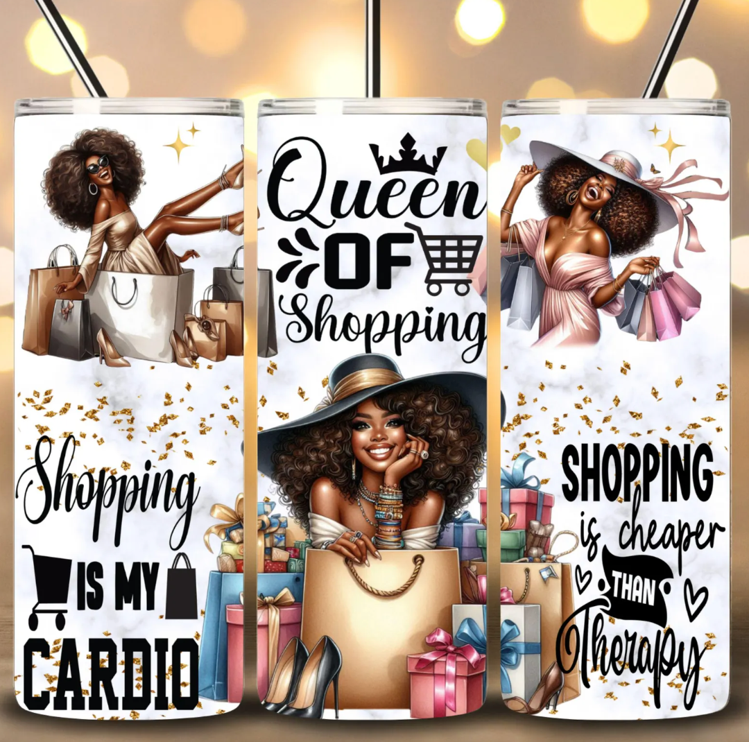 Shopping Is My Therapy-20oz Skinny Tumbler