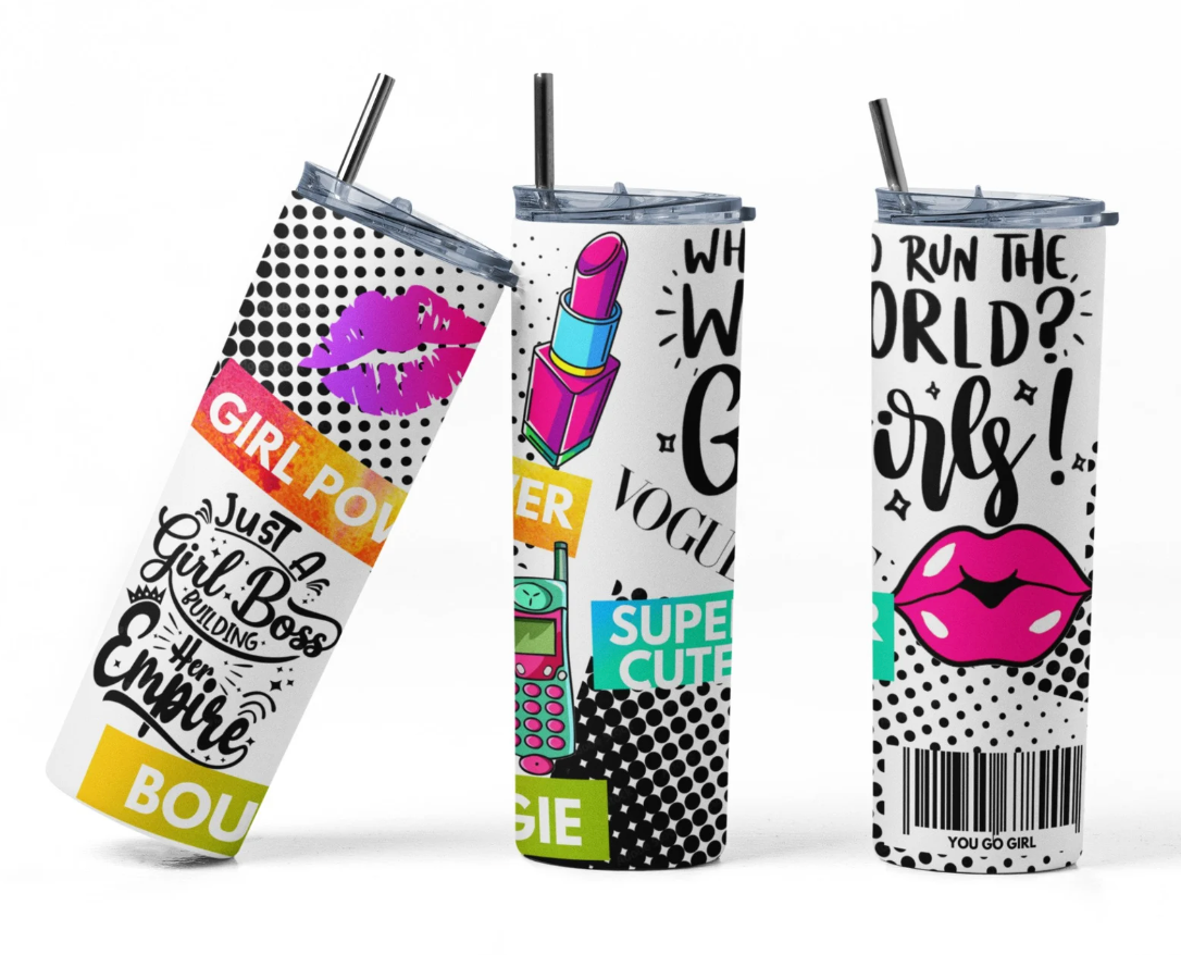 Girls Run the World-20oz Skinny Tumbler