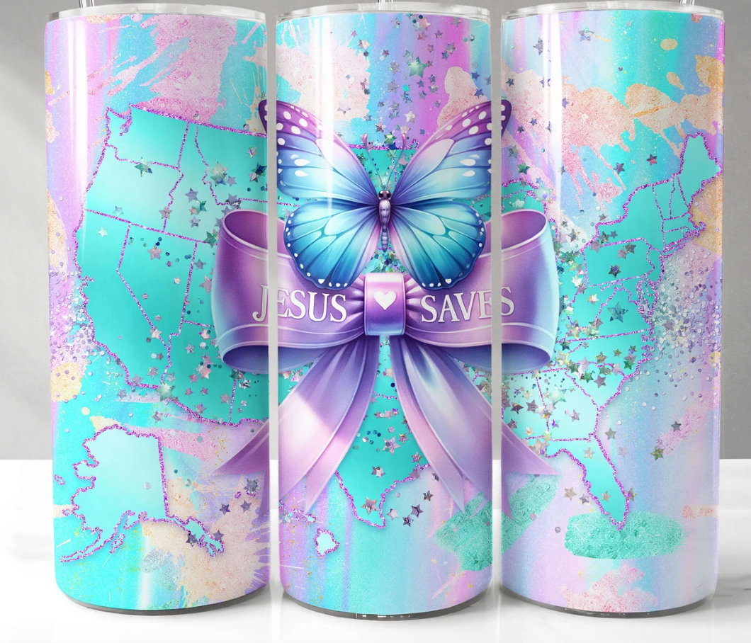 Jesus Saves -20oz Skinny Tumbler