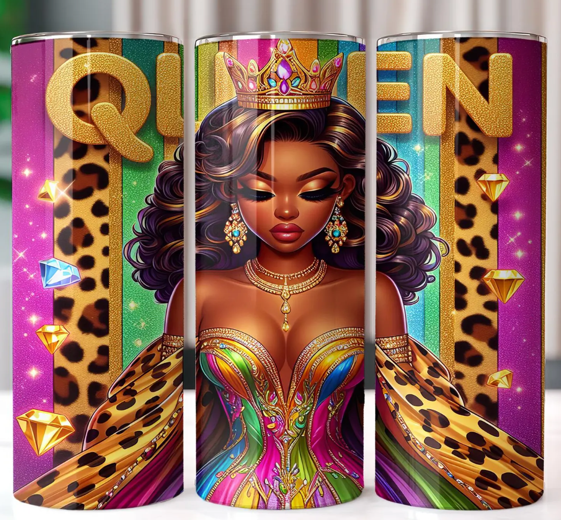 Black Queen 20oz Skinny Tumbler