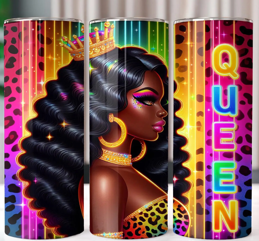 Black Queen 20oz Skinny Tumbler