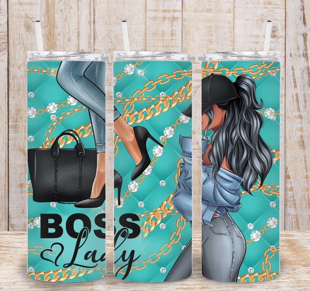 Boss lady-20oz Skinny Tumbler