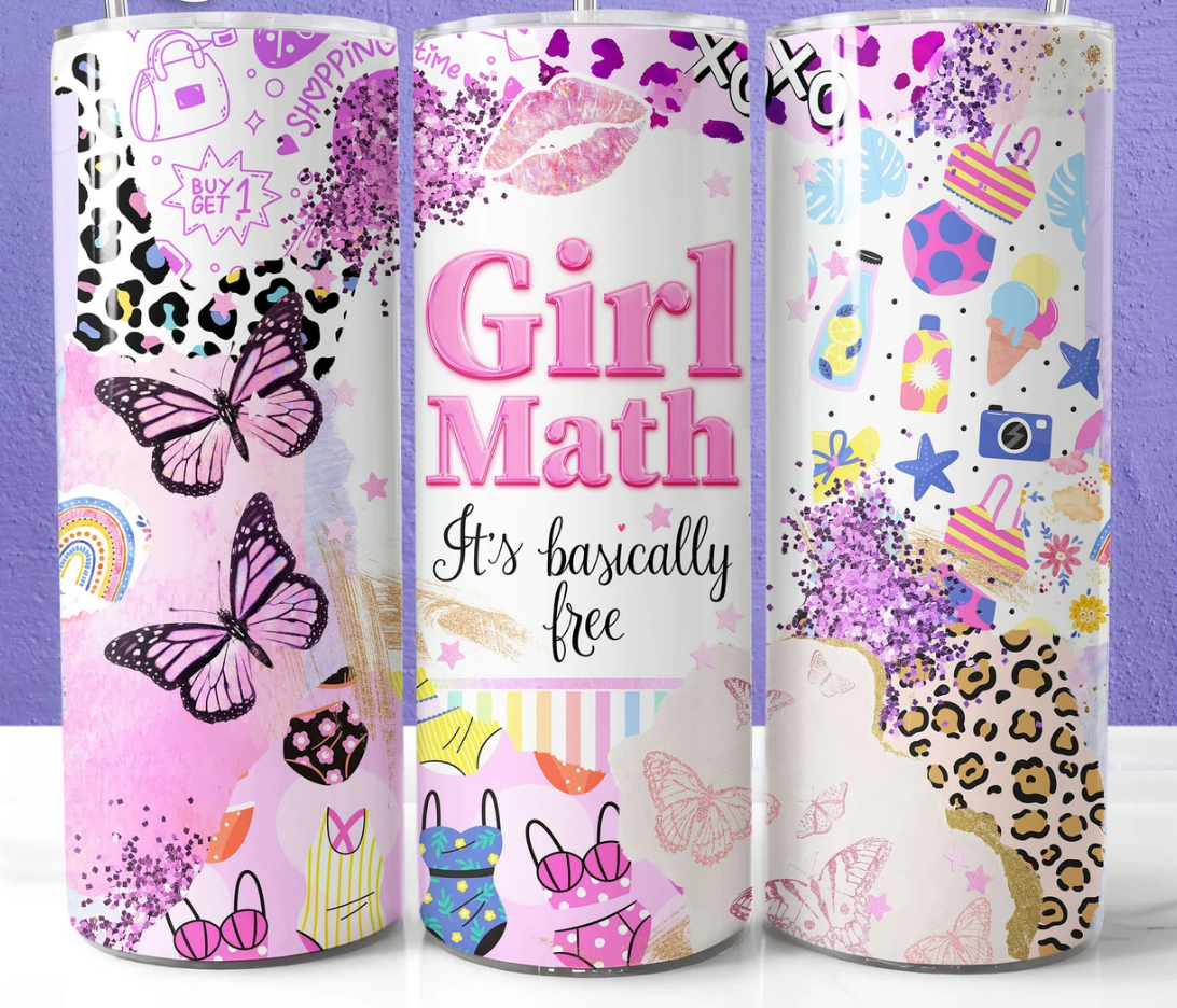 Girl Math -20oz Skinny Tumbler