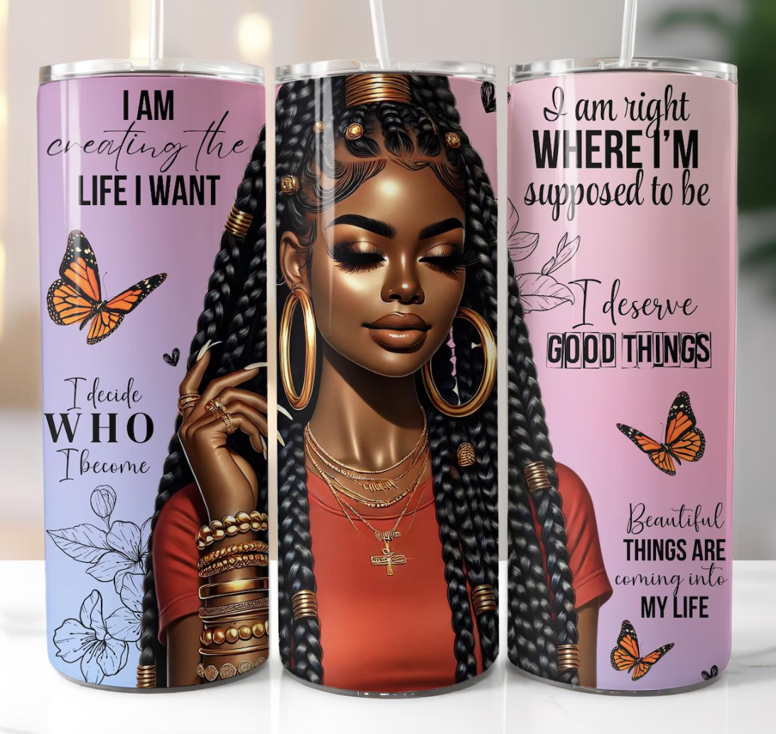 Black Girl Inspiration -20oz Skinny Tumbler (Copy)