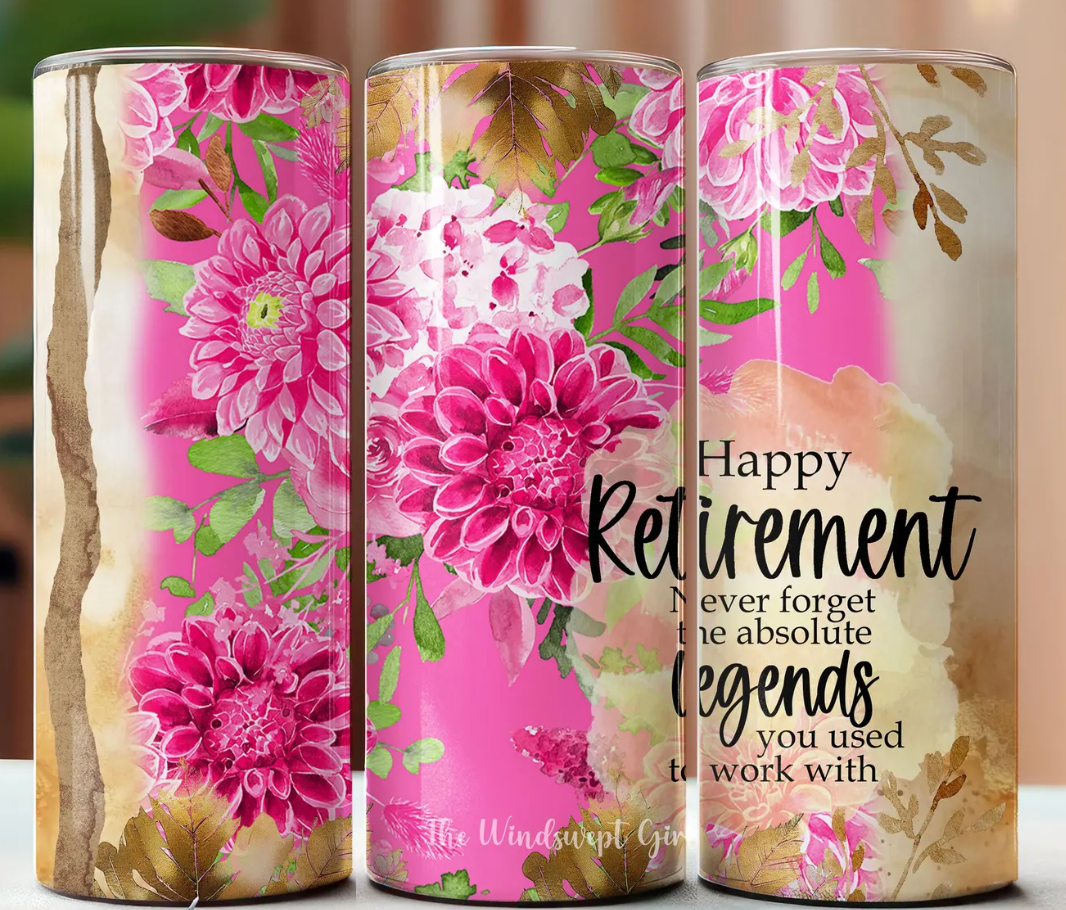 Happy Retirement-20oz Skinny Tumbler