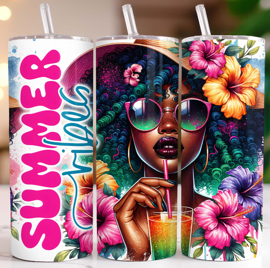 Summer Vibes-20oz Skinny Tumbler