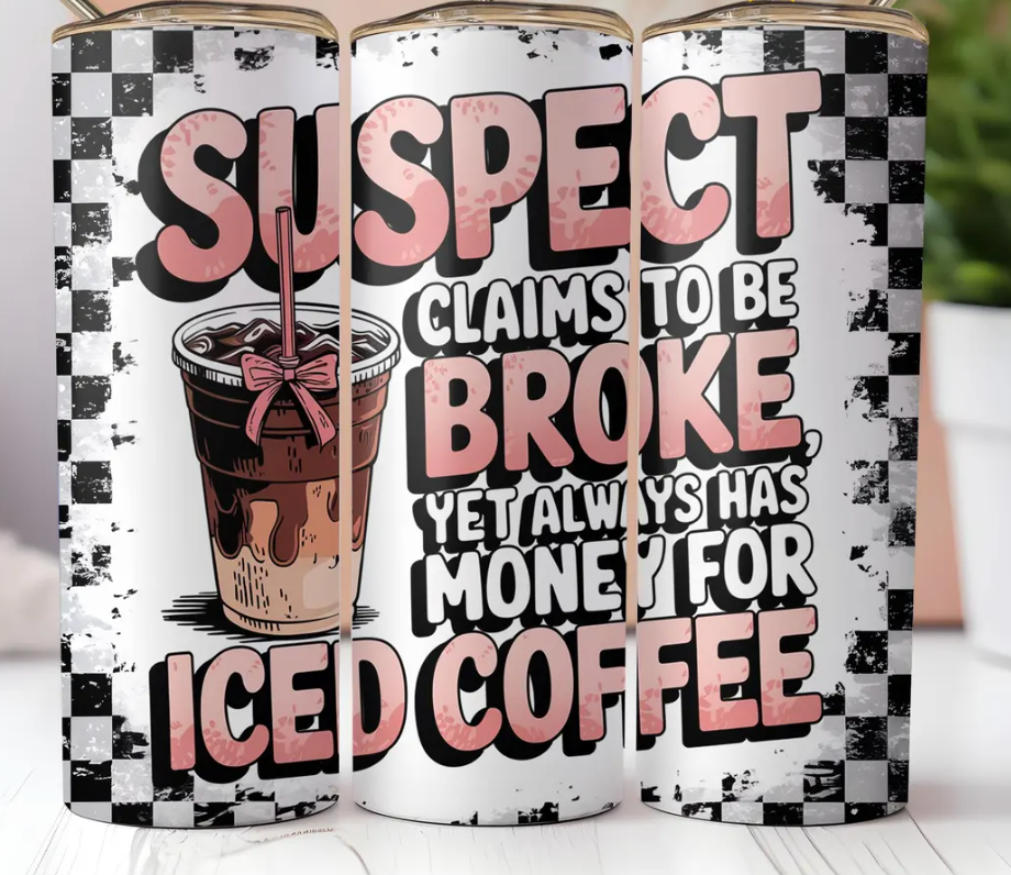 Suspect Claims Funny Sarcastic Mom-20oz Skinny Tumbler