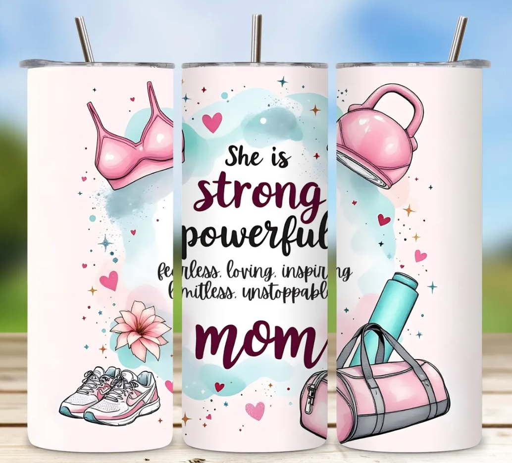 Fitness Mom -20oz Skinny Tumbler