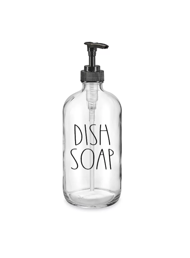 Dish Soap -(Black FONT) -UV DTF DECAL 3''
