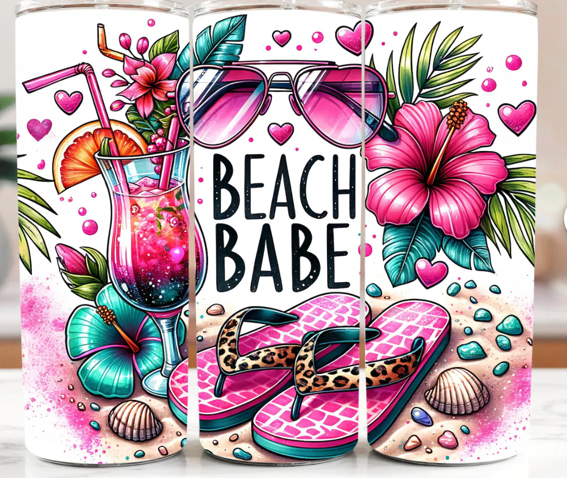 Beach Babe-20oz Skinny Tumbler