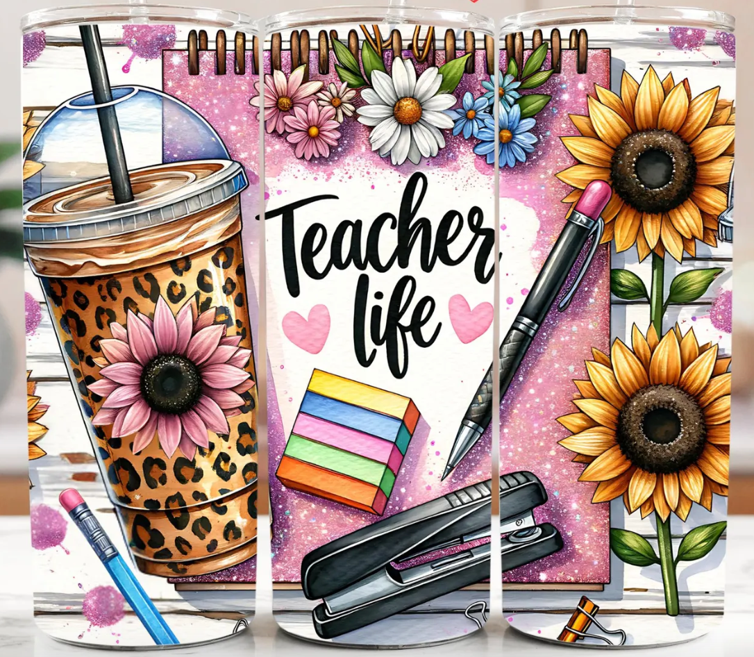 Teacher Life 20oz Skinny Tumbler