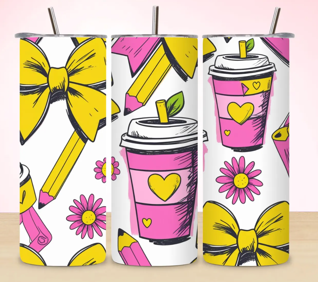 Teacher Coquette -20oz Skinny Tumbler
