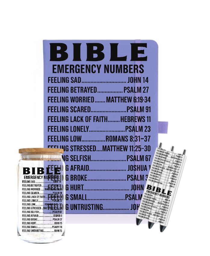 Bible Emergency Numbers | Journal UV DTF DECAL
