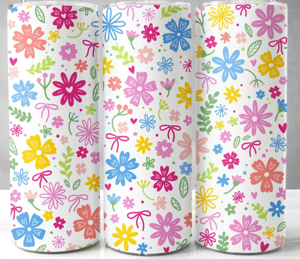 Ribbons & Flowers-20oz transfer