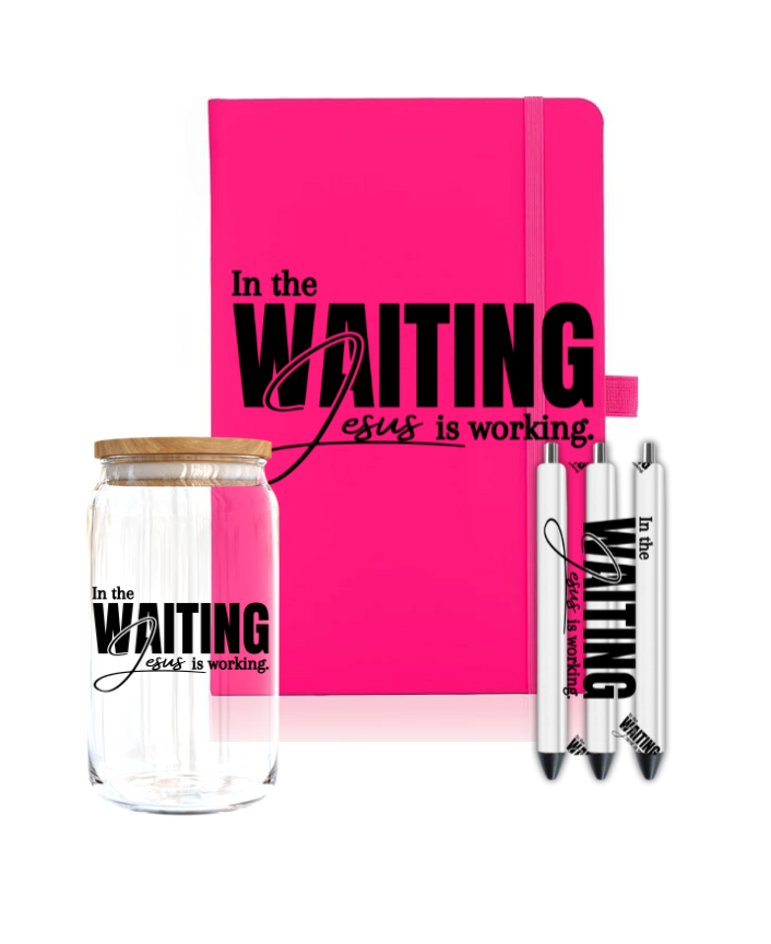 in the Waiting jesus is working - Journal UV DTF DECAL