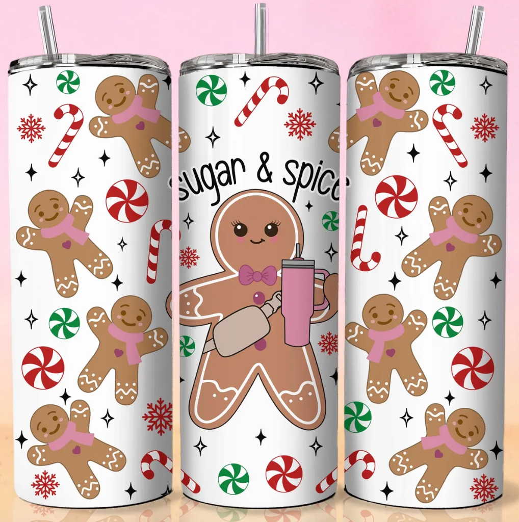 SUGAR & SPICE GINGER BEAR-20oz Skinny Tumbler