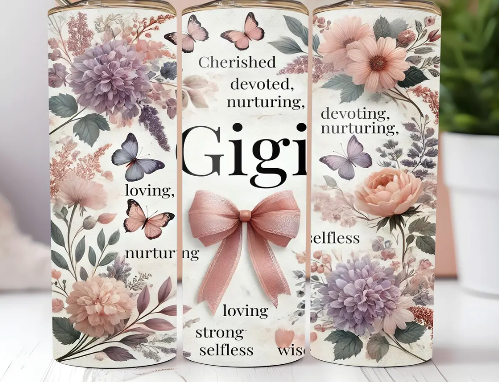 Gigi - Tumbler Wrap -20oz Skinny Tumbler