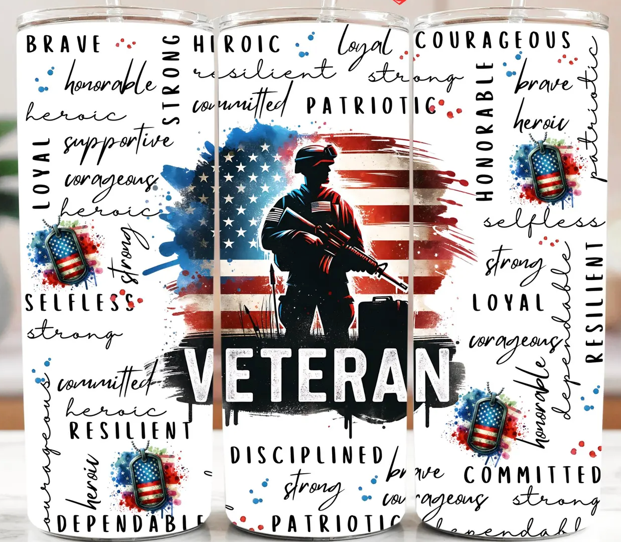 Veteran Appreciation -20oz Skinny Tumbler