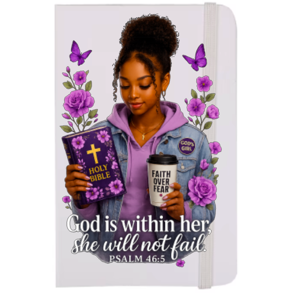 God is within her she will not fail (Black women with bun) -UV DTF
