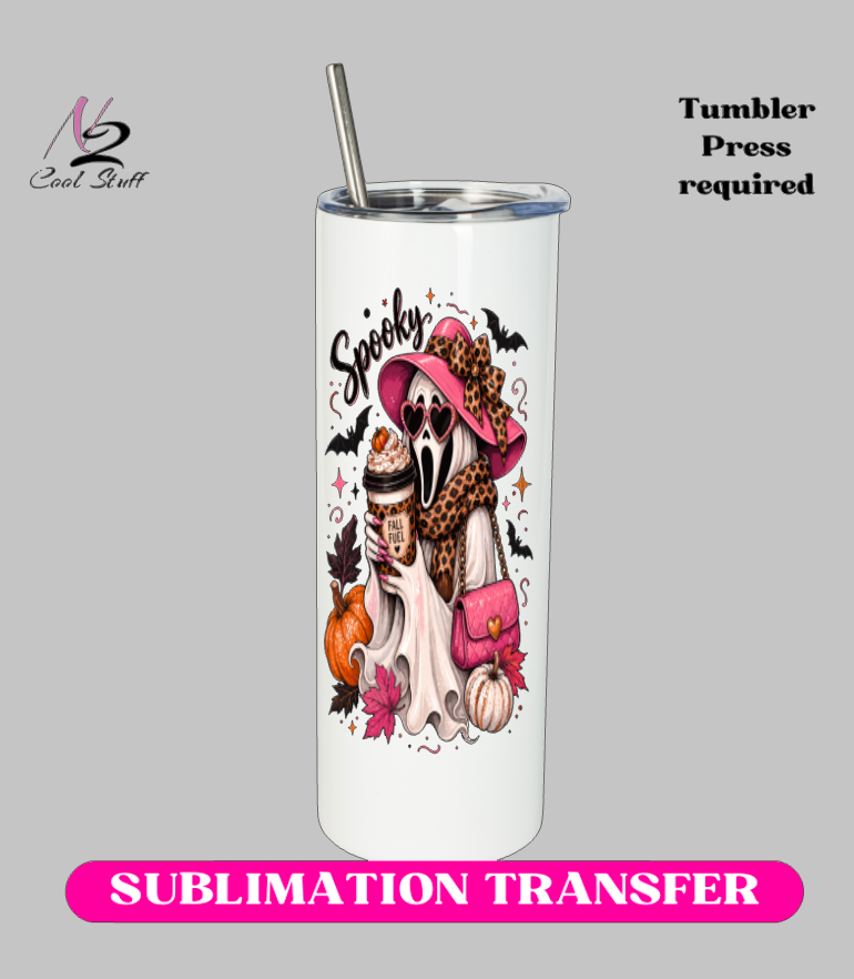 Spooky -20oz Skinny Tumbler (NOT A WRAP AROUND)