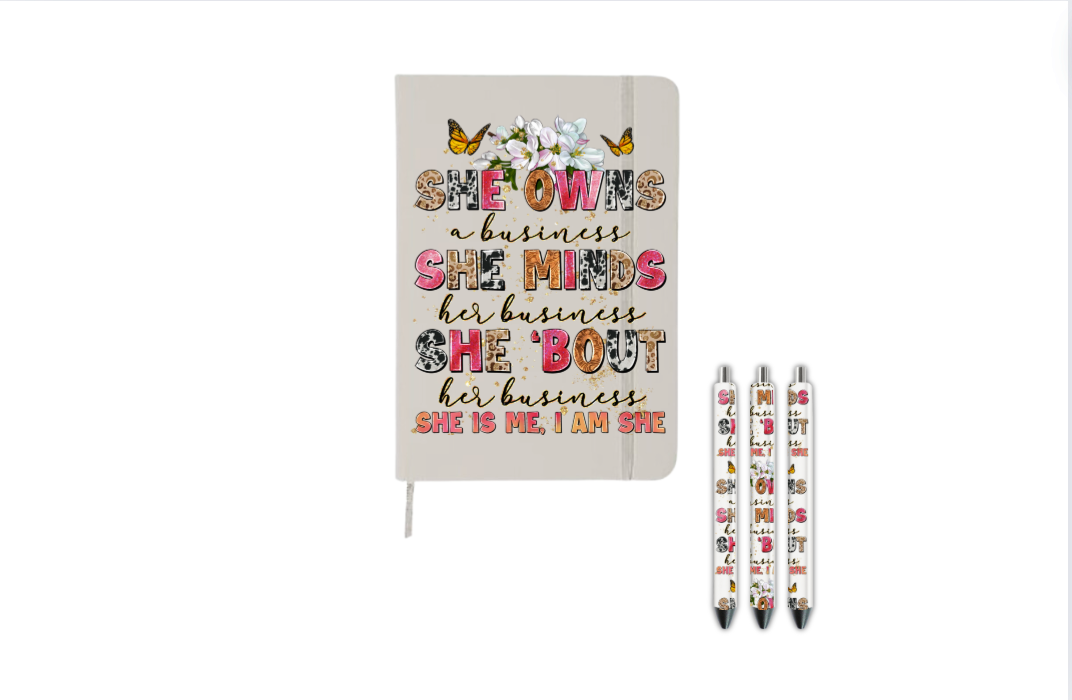 She owns a business | Journal UV DTF DECAL