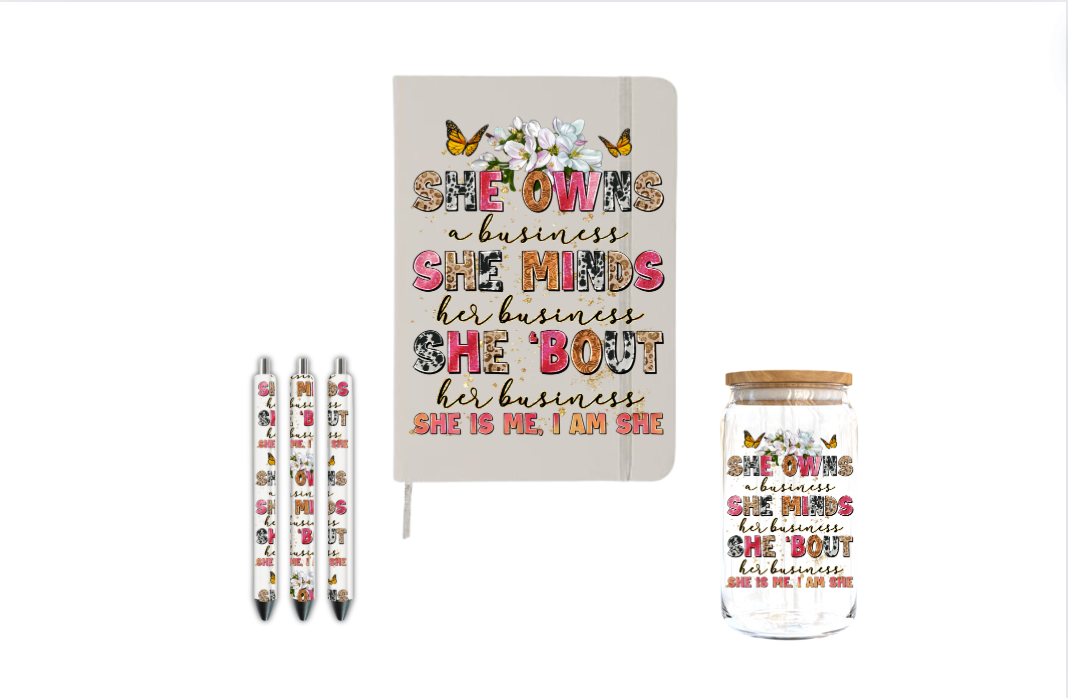 She owns a business | Journal UV DTF DECAL