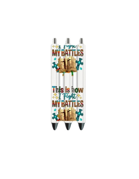 This is how i fight my battles (Prayer Journal) | Journal UV DTF DECAL