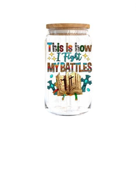 This is how i fight my battles (Prayer Journal) | Journal UV DTF DECAL
