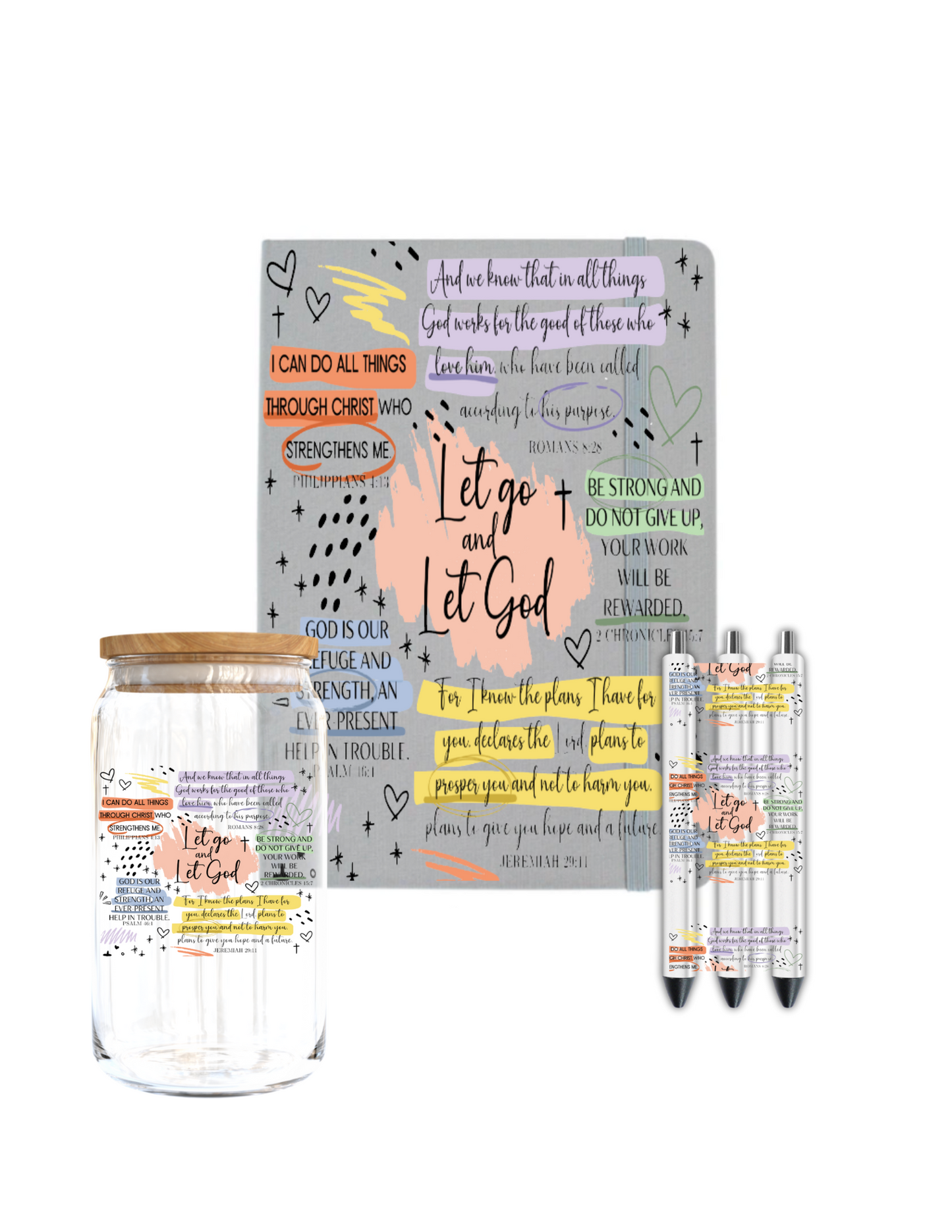 Let go and Let God - Journal UV DTF