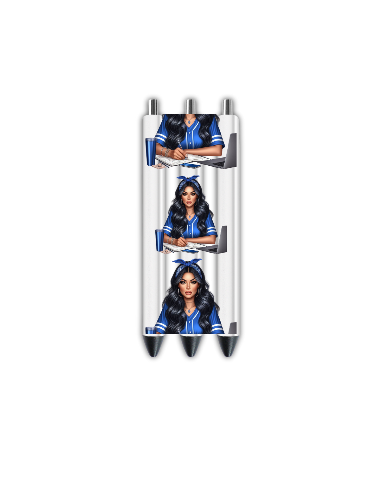 Latino girl blue - Journal UV DTF