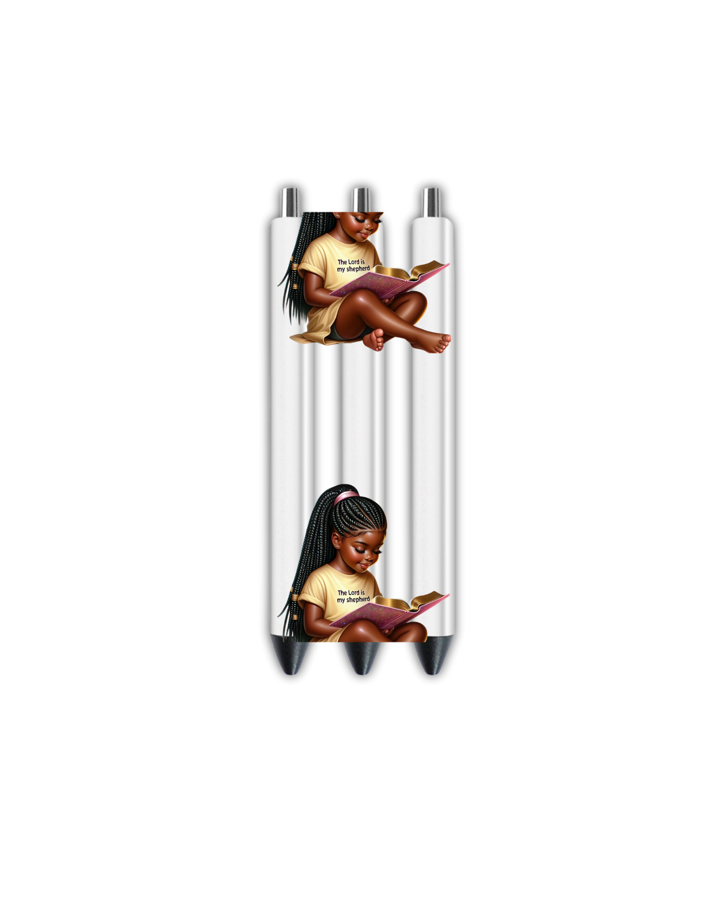 The Lord is my Shepherd yellow little girl - Journal UV DTF