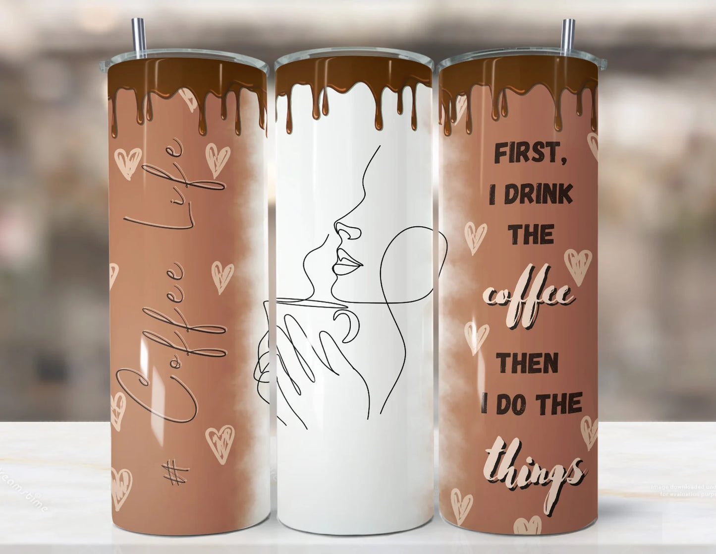 Coffee Life - 20oz Skinny Tumbler