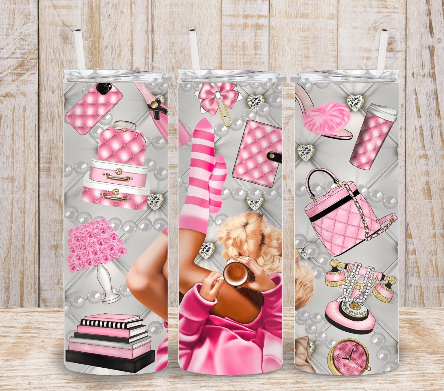 Pink Fashion-20oz Skinny Tumbler