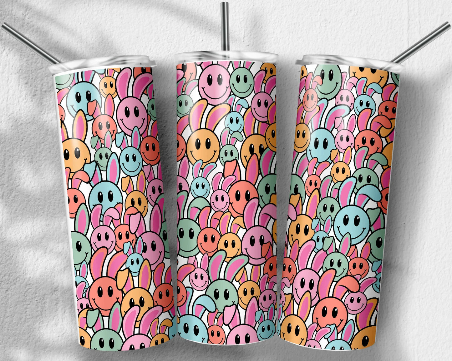 Smiley Easter-20oz Skinny Tumbler