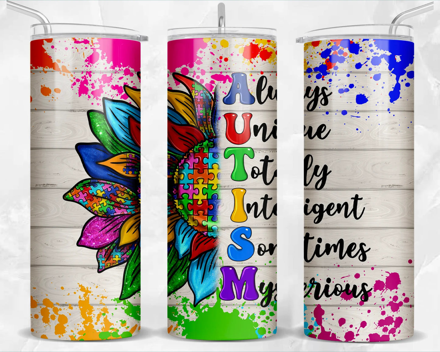 Autism Awareness 20oz Skinny Tumbler