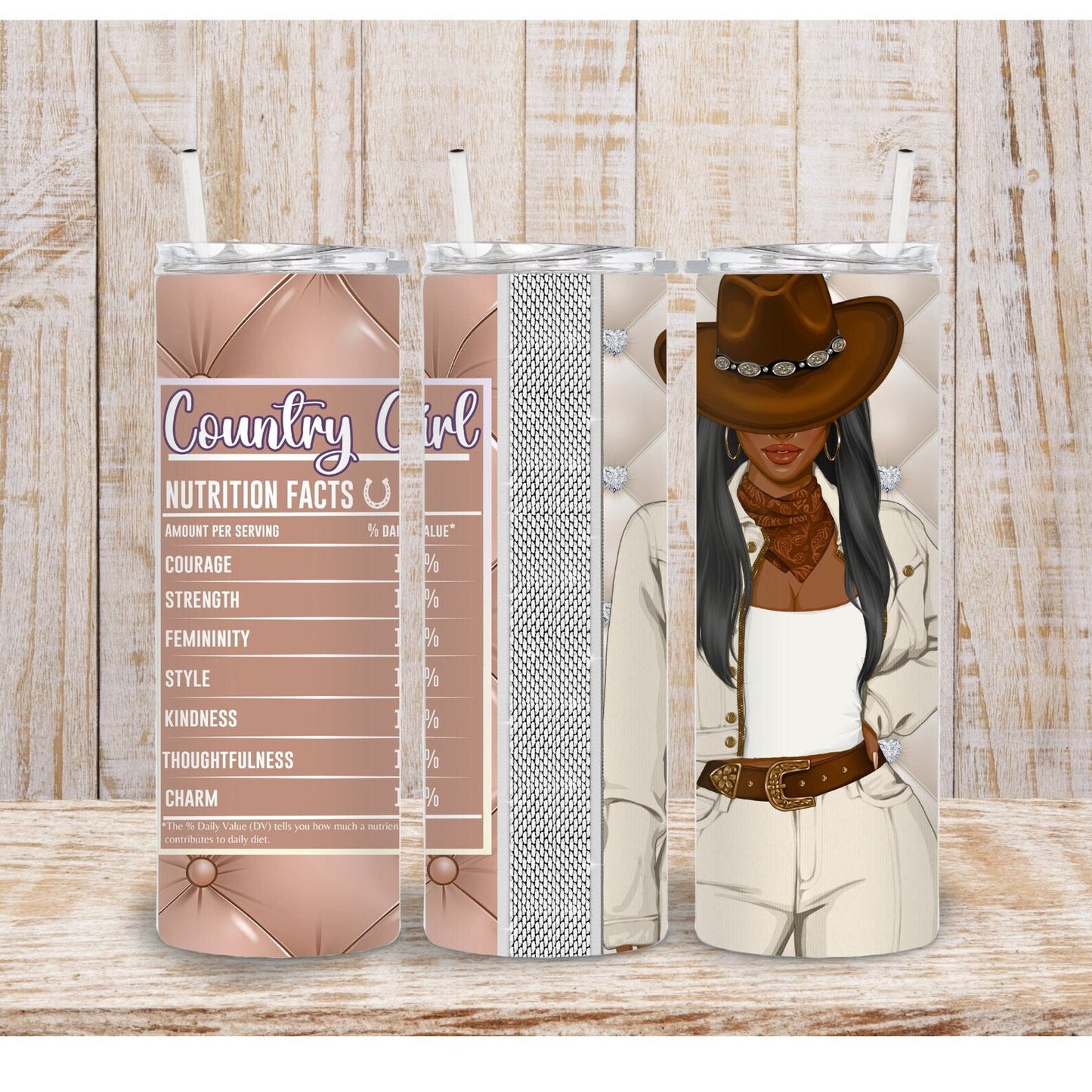 Glam Country Gir-20oz Skinny Tumbler